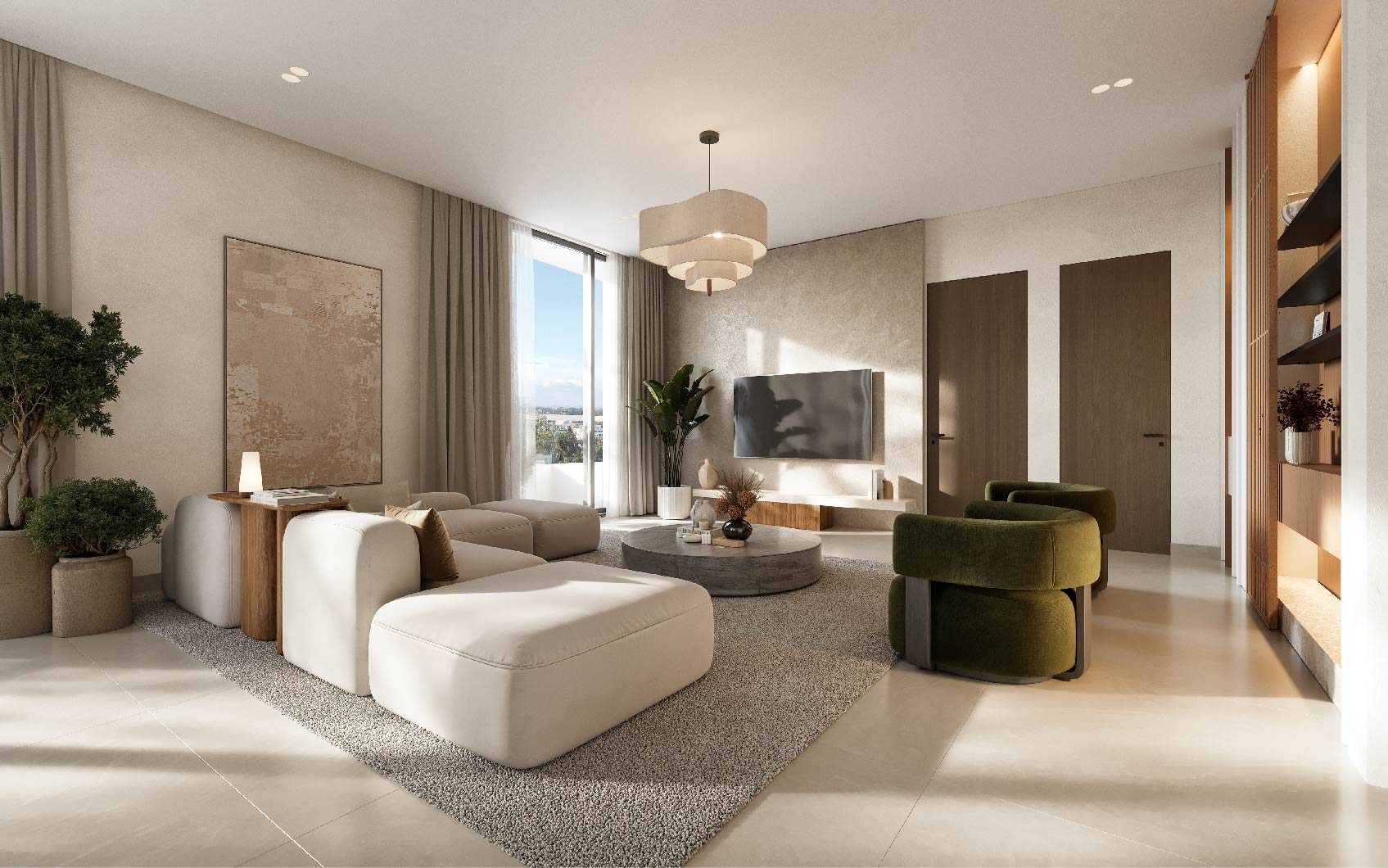 Zenwood — interior living space, modern luxury