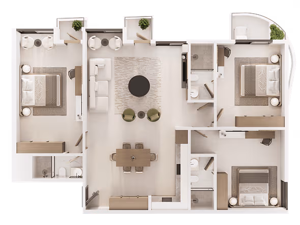 Floor Plans – ZenWood Residences Three-Bedroom Apartments